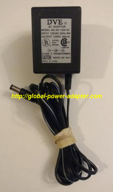 NEW DVE DV-1220 12V DC 200mA DC Class 2 AC Power Supply Adapter Transformer - Click Image to Close